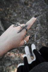 stainless steel unisex skeleton bone ring 