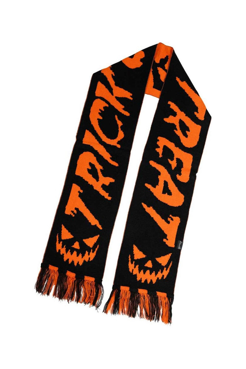 halloween knitted scarf