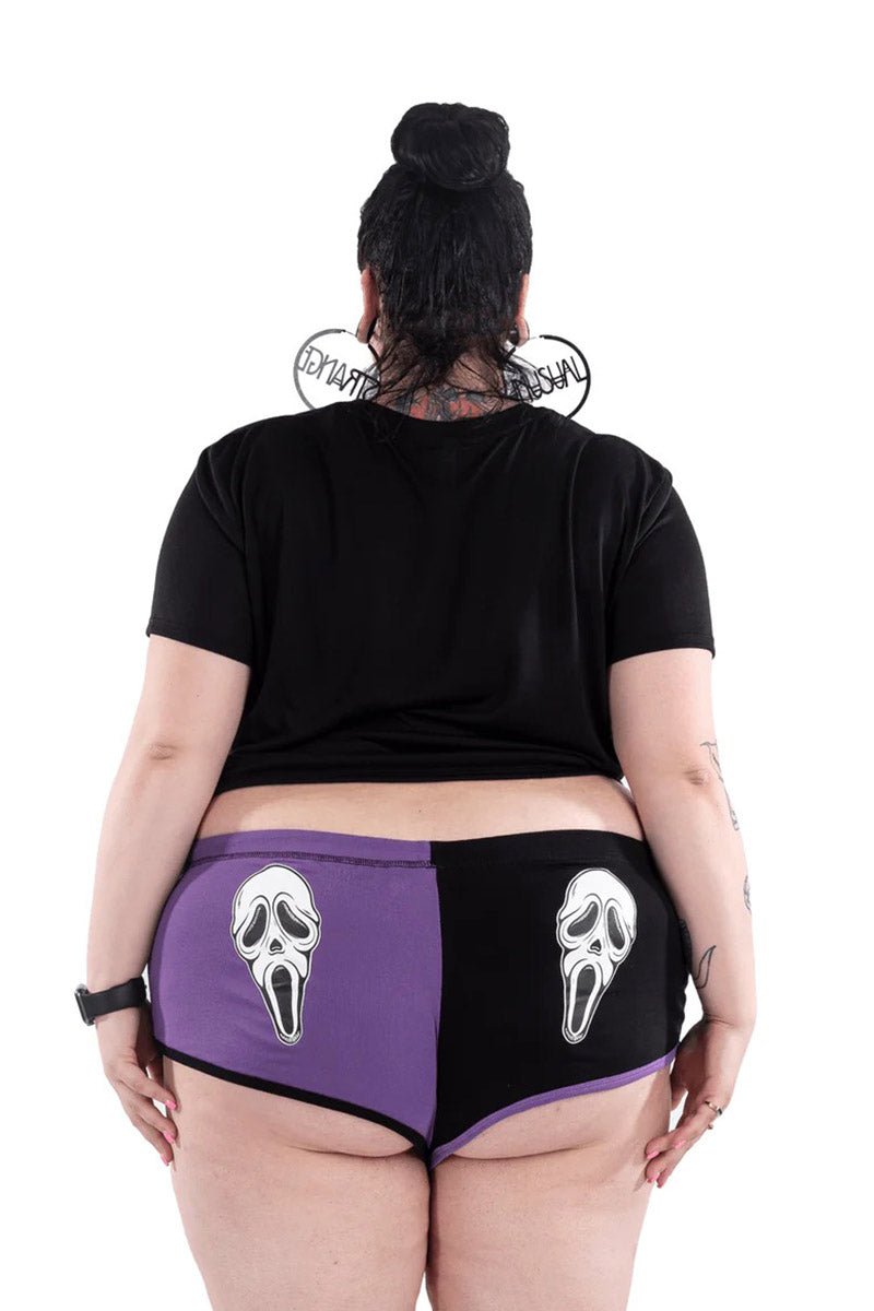 Horror Scream Movie Two Tone Shorts - womens bottoms - VampireFreaks - Too Fast