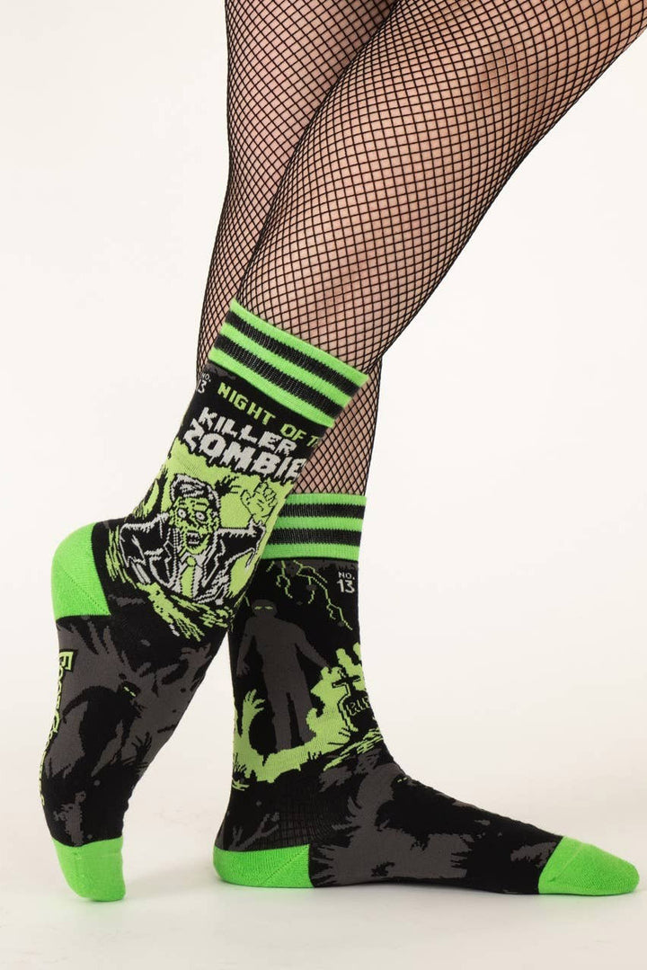 novelty horror b-movie zombie socks