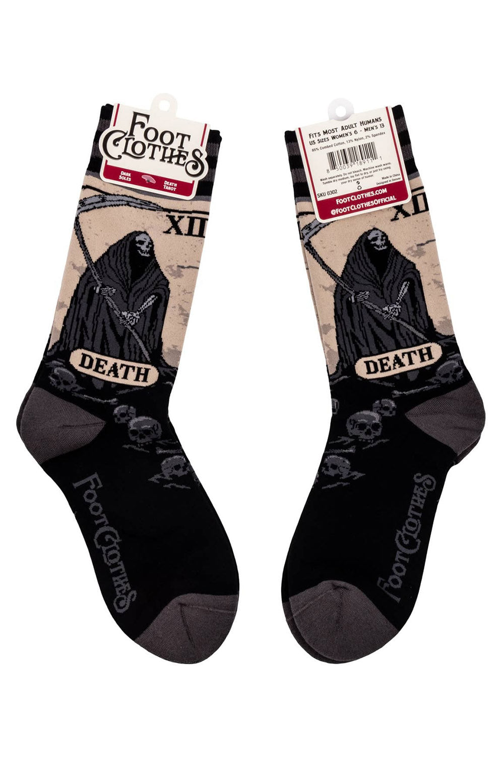 skeleton grim reaper socks
