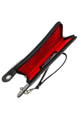 gothic knife-shaped mini purse with inside lining 