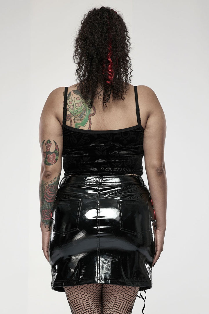 Hot Blood Vinyl Mini Skirt - skirts - VampireFreaks - Punk Rave