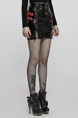 Hot Blood Vinyl Mini Skirt - skirts - VampireFreaks - Punk Rave