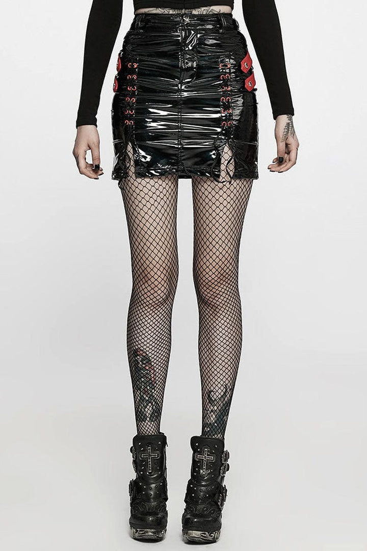 Hot Blood Vinyl Mini Skirt - skirts - VampireFreaks - Punk Rave