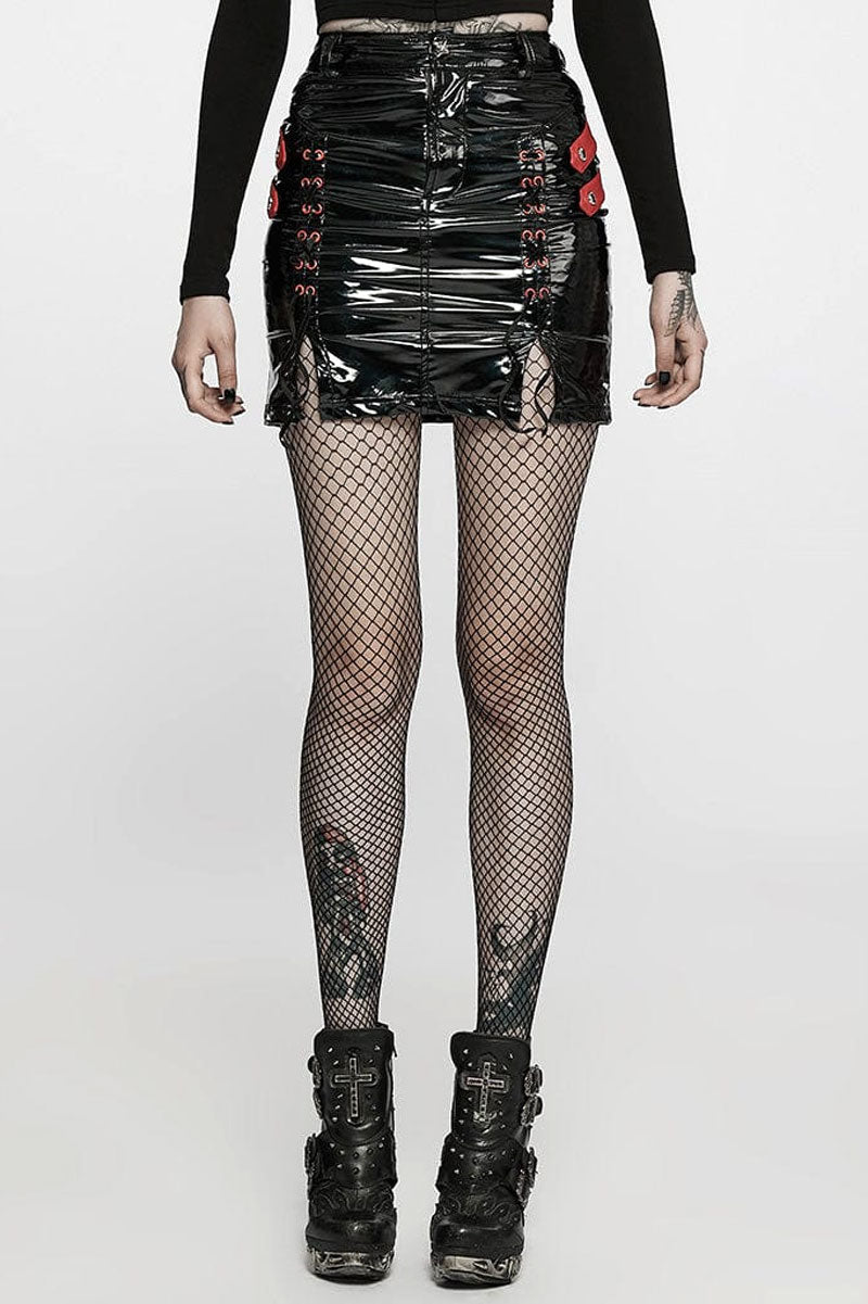 Hot Blood Vinyl Mini Skirt