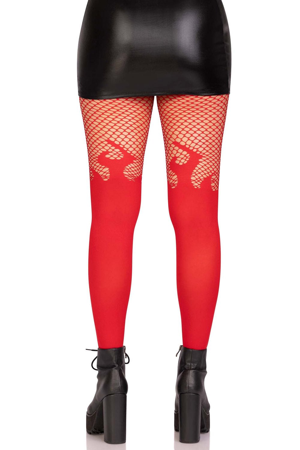 Hot Blooded Flame Fishnets - socks & stockings - VampireFreaks - Leg Avenue