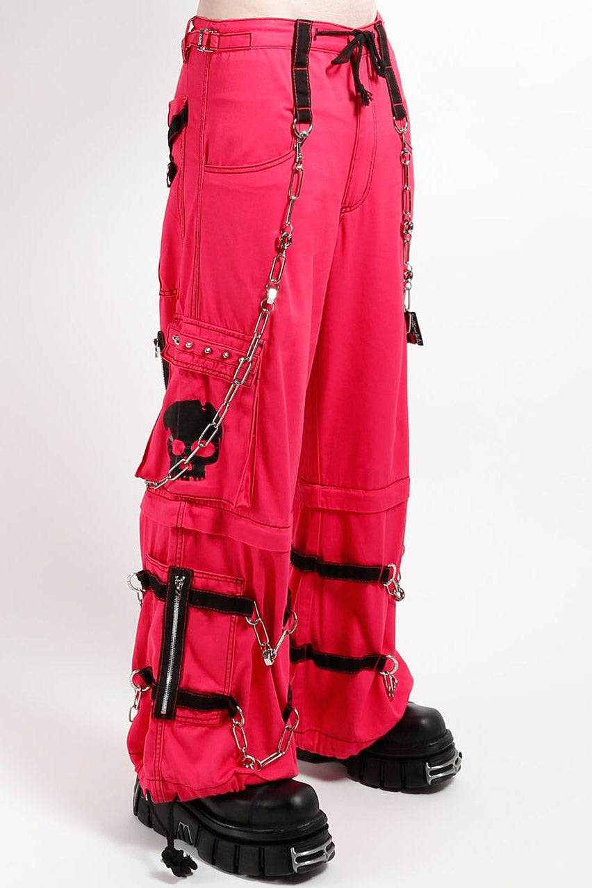 TRIPP NYC - SKULL ZIP OFF PANT RED