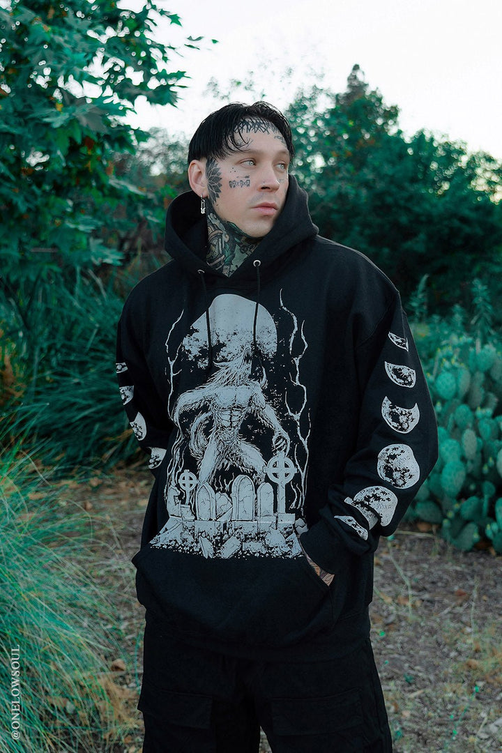 Howl at the Moon Werewolf Hoodie [Zipper or Pullover] - mens outerwear - VampireFreaks - VampireFreaks