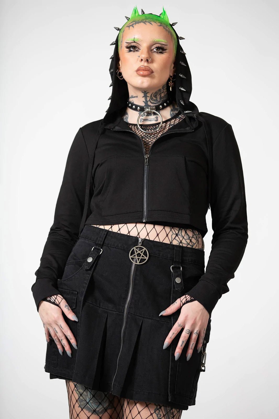 Hysteria Zip Hoodie - womens outerwear - VampireFreaks - Killstar