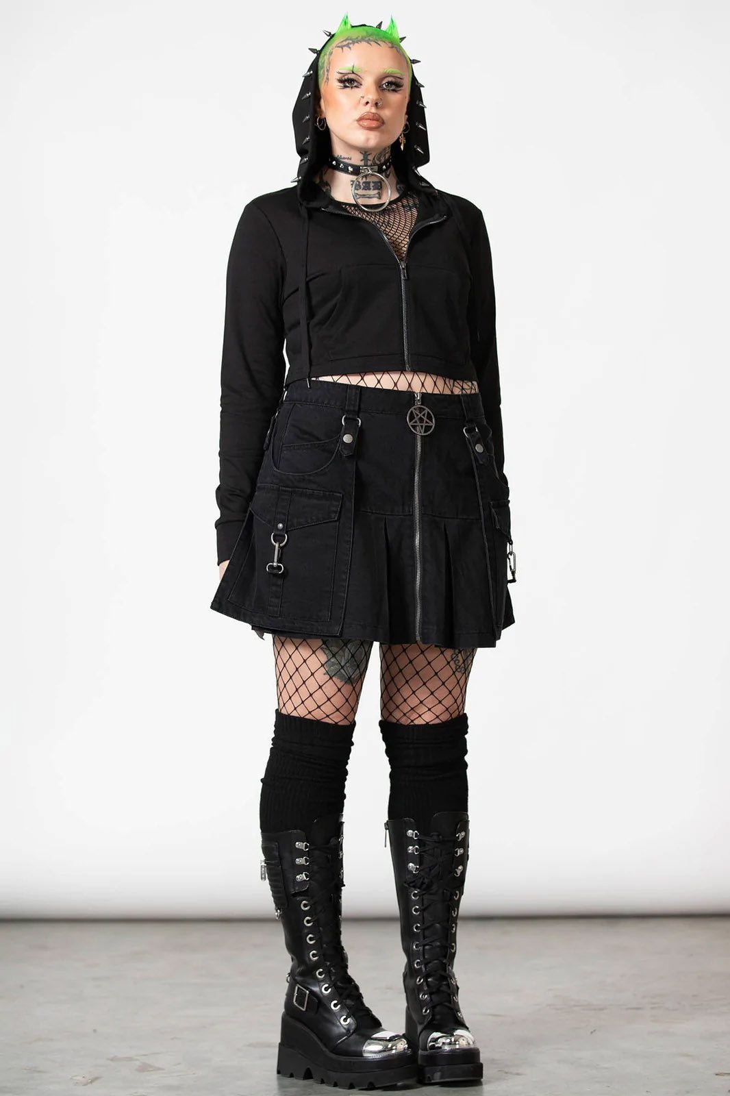 Hysteria Zip Hoodie - womens outerwear - VampireFreaks - Killstar