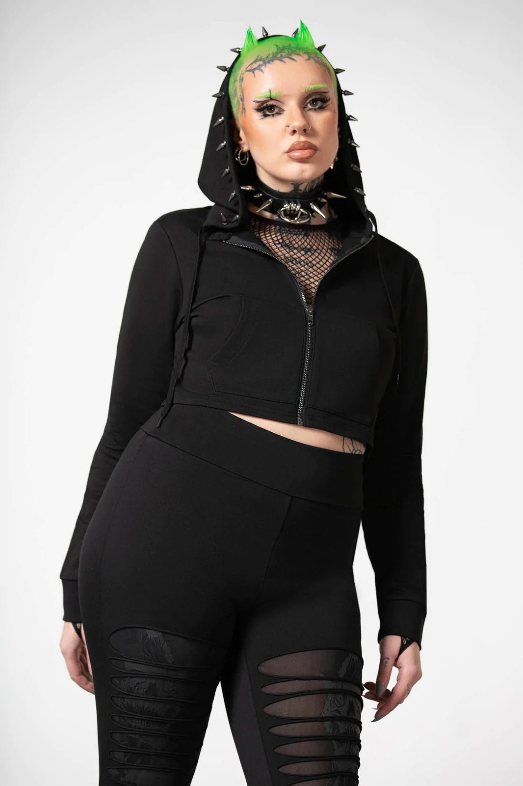 Hysteria Zip Hoodie - womens outerwear - VampireFreaks - Killstar