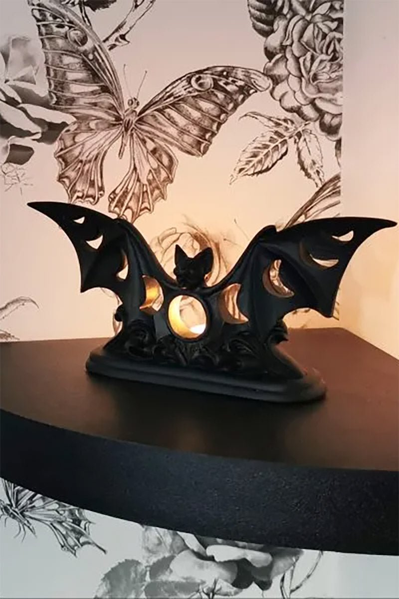 Illuminated Bat Tea Light Holder - housewares - VampireFreaks - Alchemy