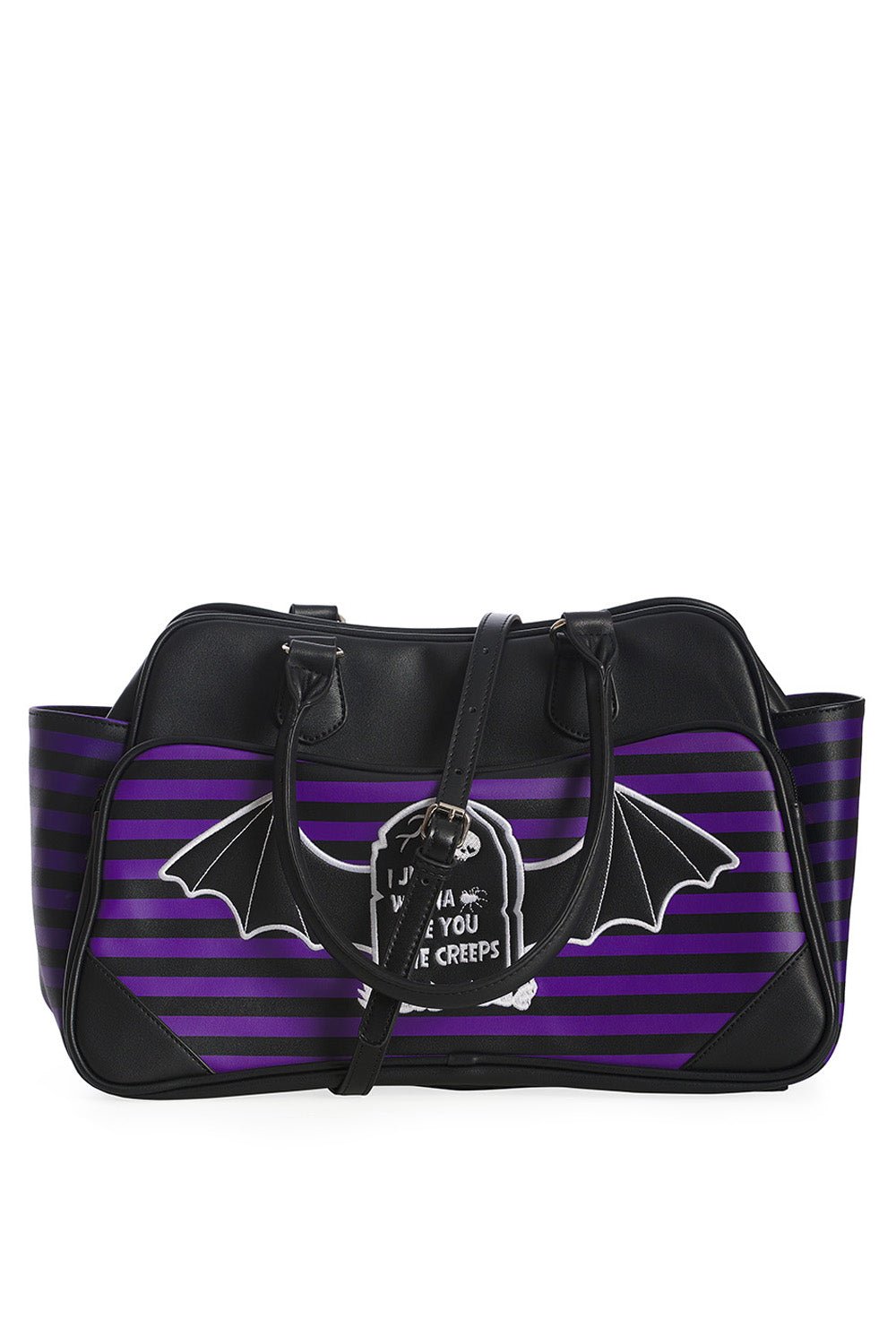 I'm Creepy Striped Bag [Purple/Black]