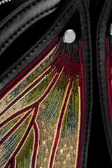 embroidered cottagecore backpack with attached wings