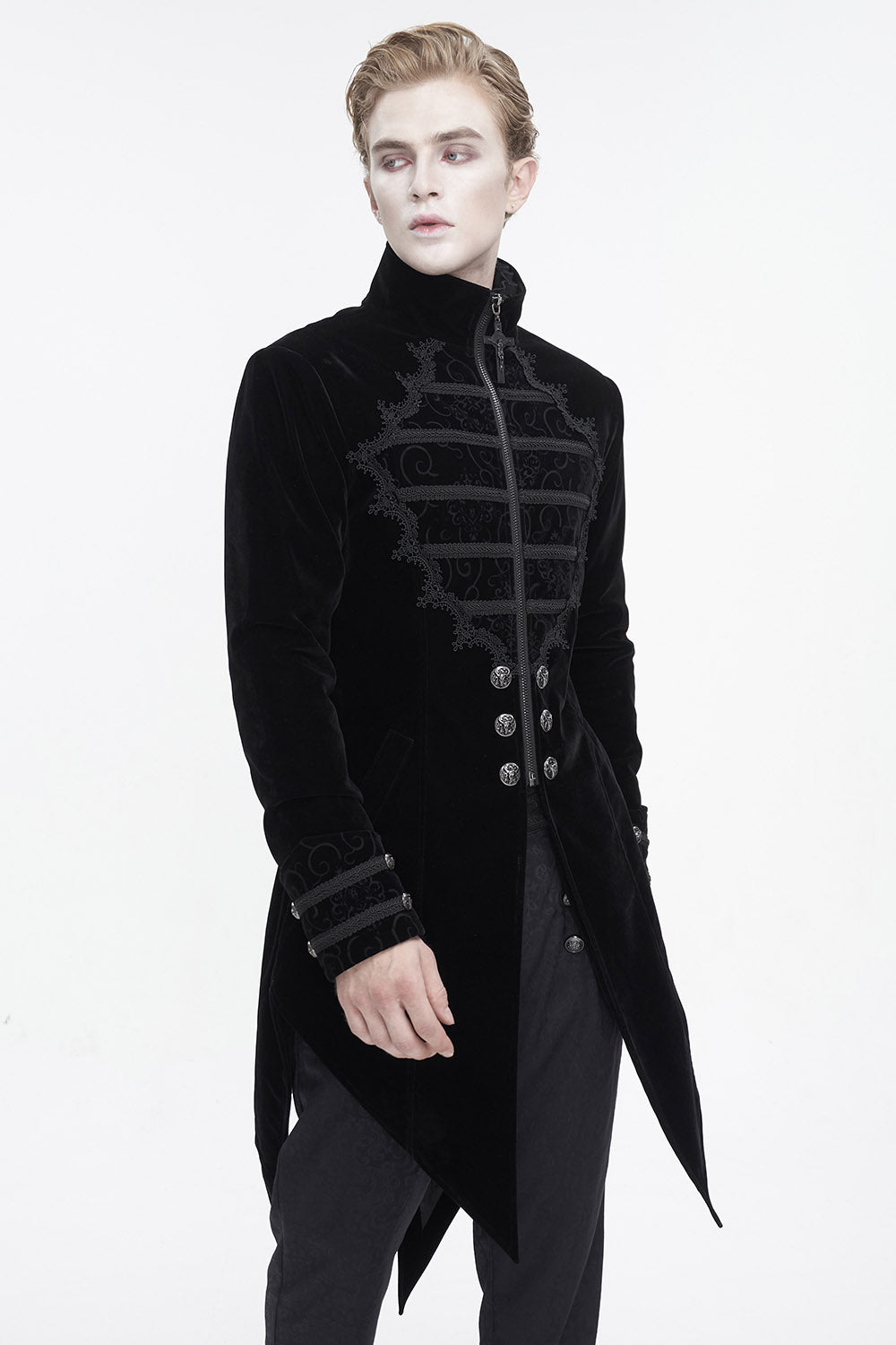 Impaler Vampire Velvet Jacket - mens outerwear - VampireFreaks - Devil Fashion