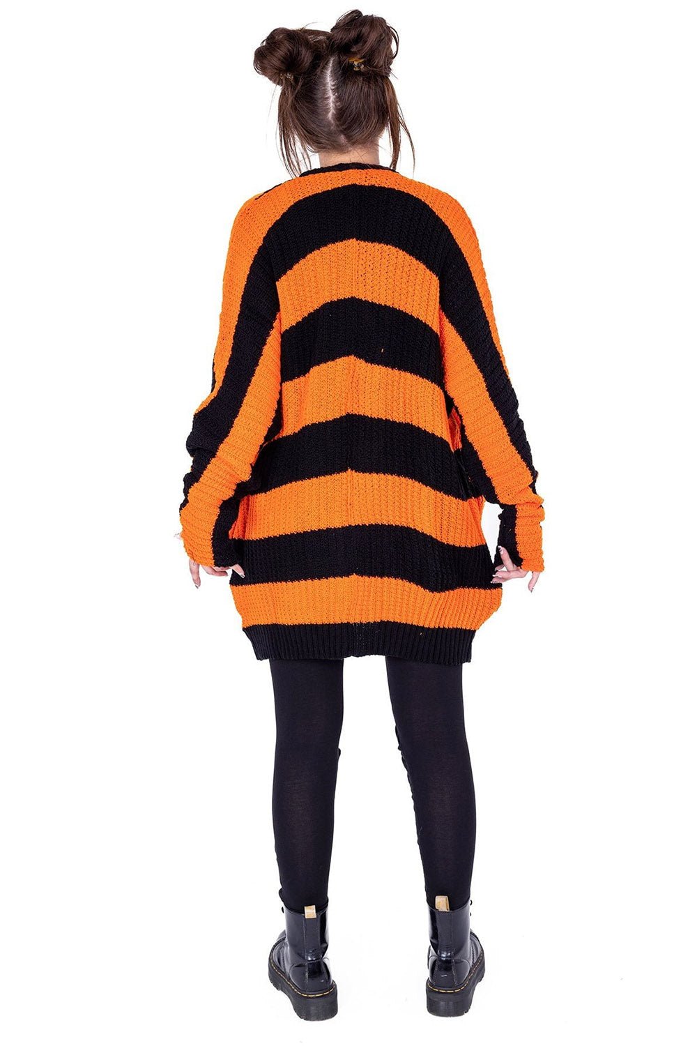 Heartless in A Daze Cardigan Black Orange