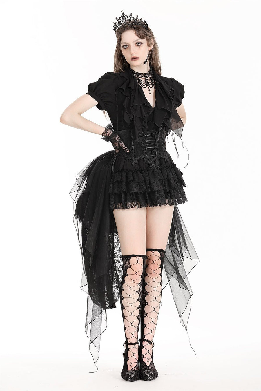 In Mourning Gothic Bustle Skirt