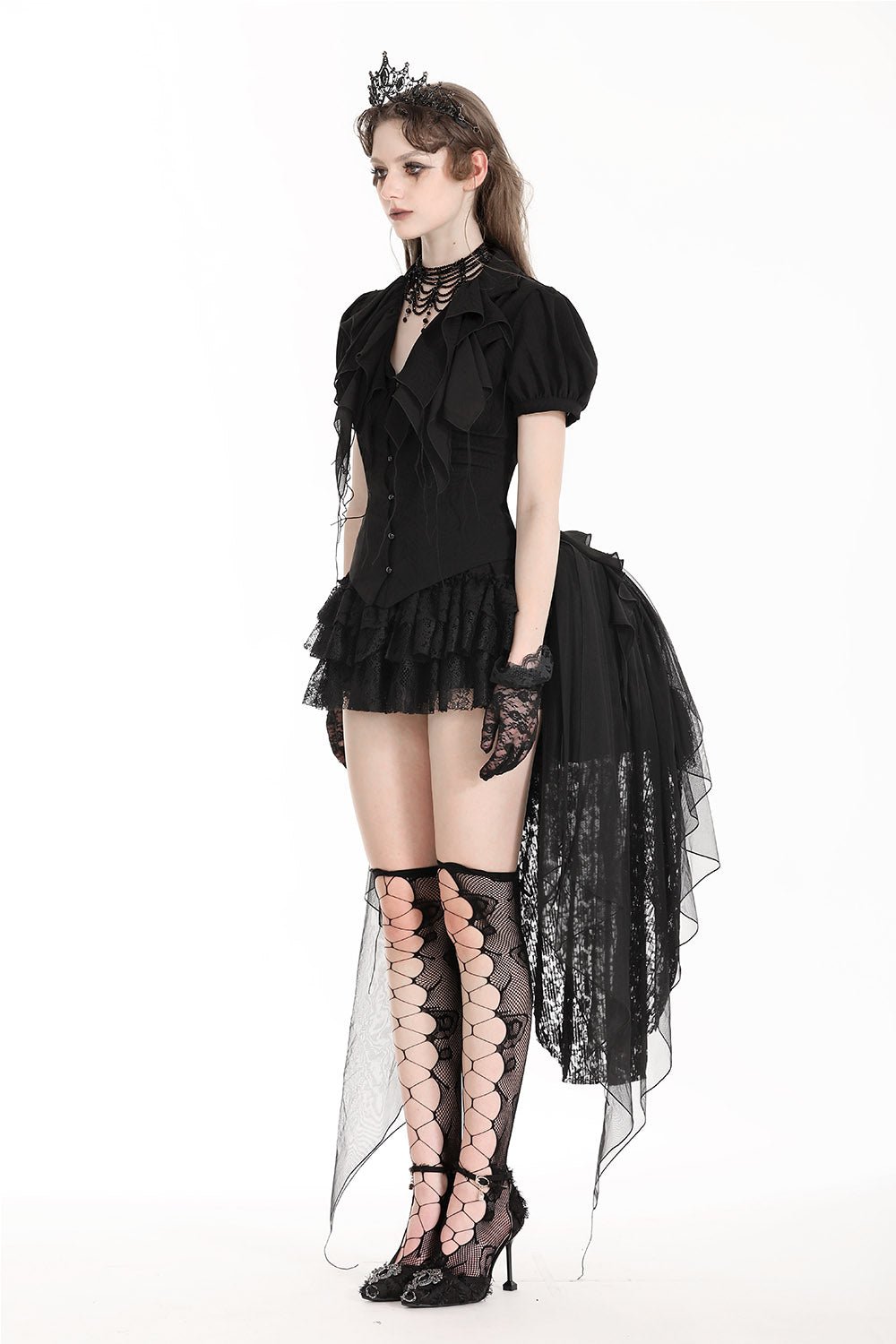 In Mourning Gothic Bustle Skirt - skirts - VampireFreaks - Dark In Love