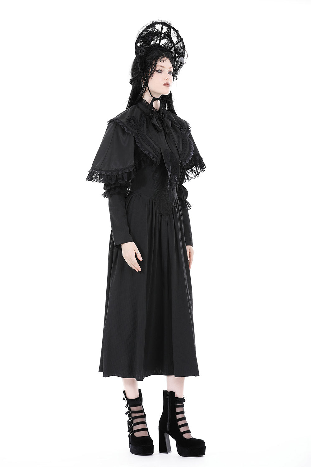 In Mourning Vintage Goth Cape - womens outerwear - VampireFreaks - Dark In Love