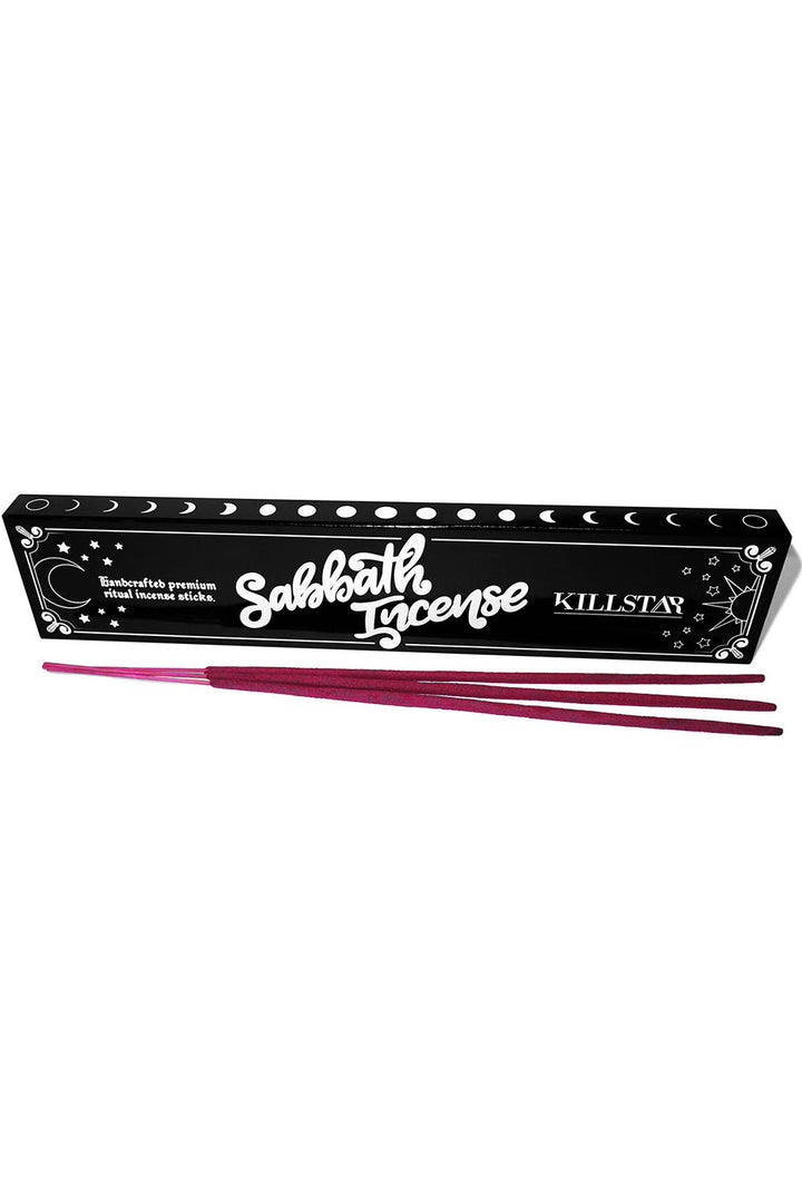 Incense sticks with black packaging featuring 'Sabbath License' and 'Killstar' branding on a white background.