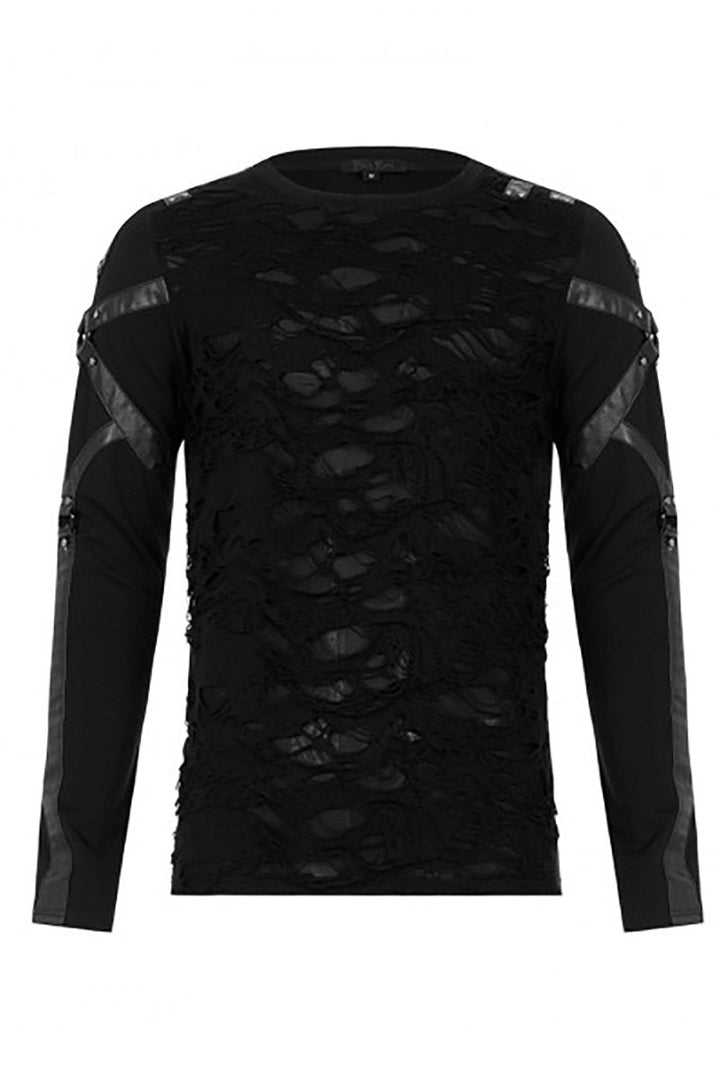 Incinerate Shredded Long Sleeve Tee - mens tops - VampireFreaks - Punk Rave