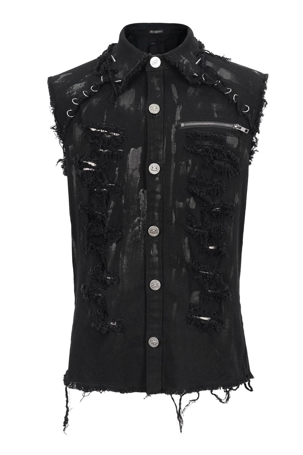 Industrial Punk Distressed Vest