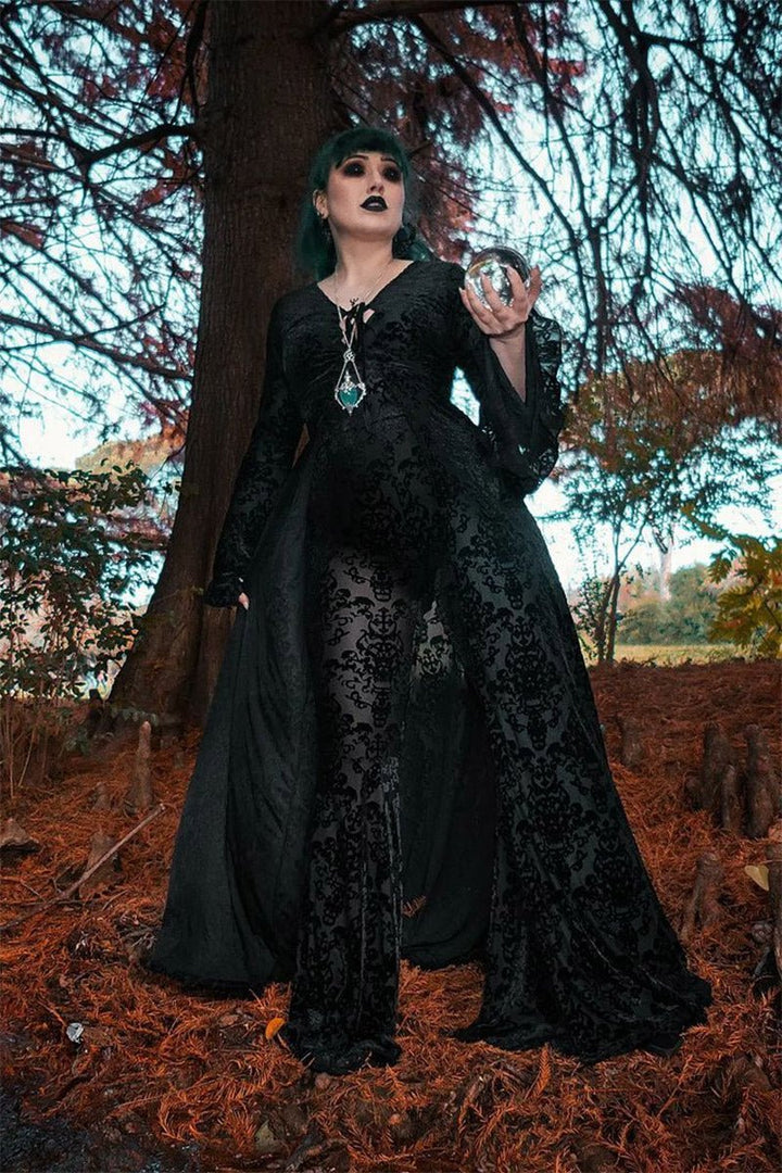 Inferno Velvet Duster - womens outerwear - VampireFreaks - Killstar