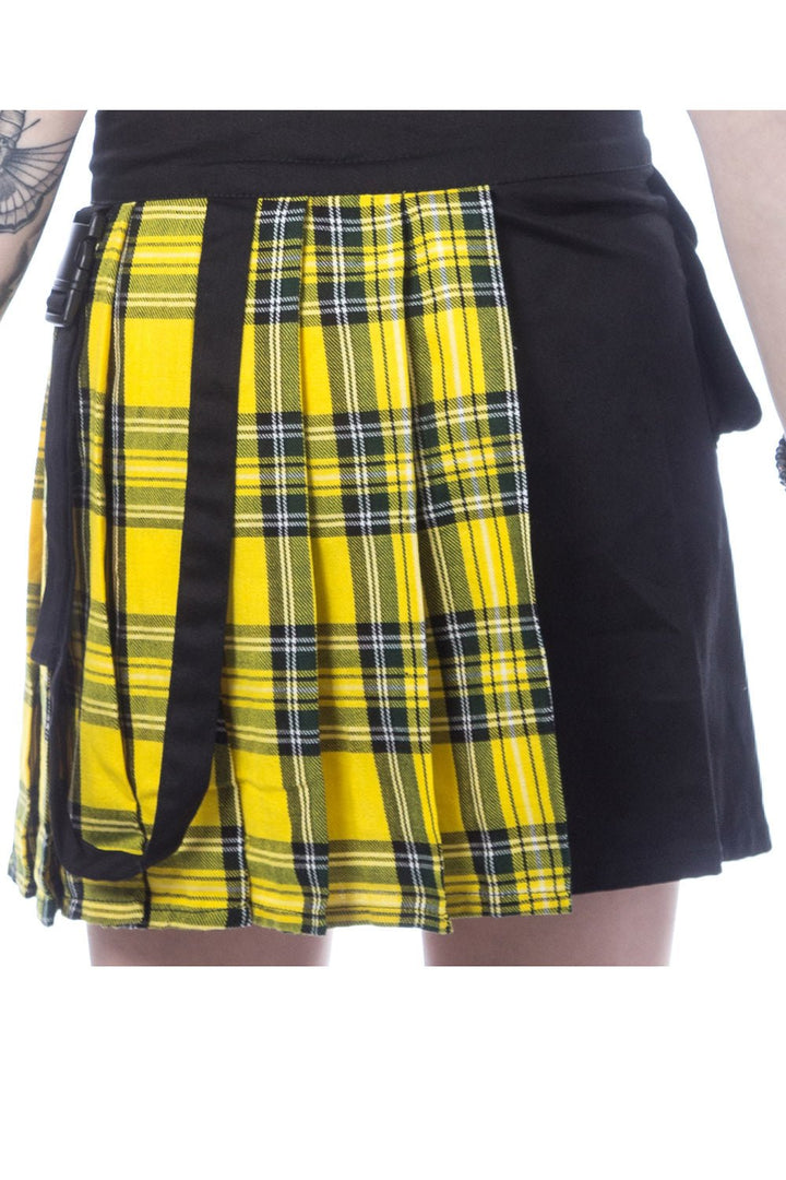 Infinity Skirt [Yellow Plaid] - skirts - VampireFreaks - Poizen Industries