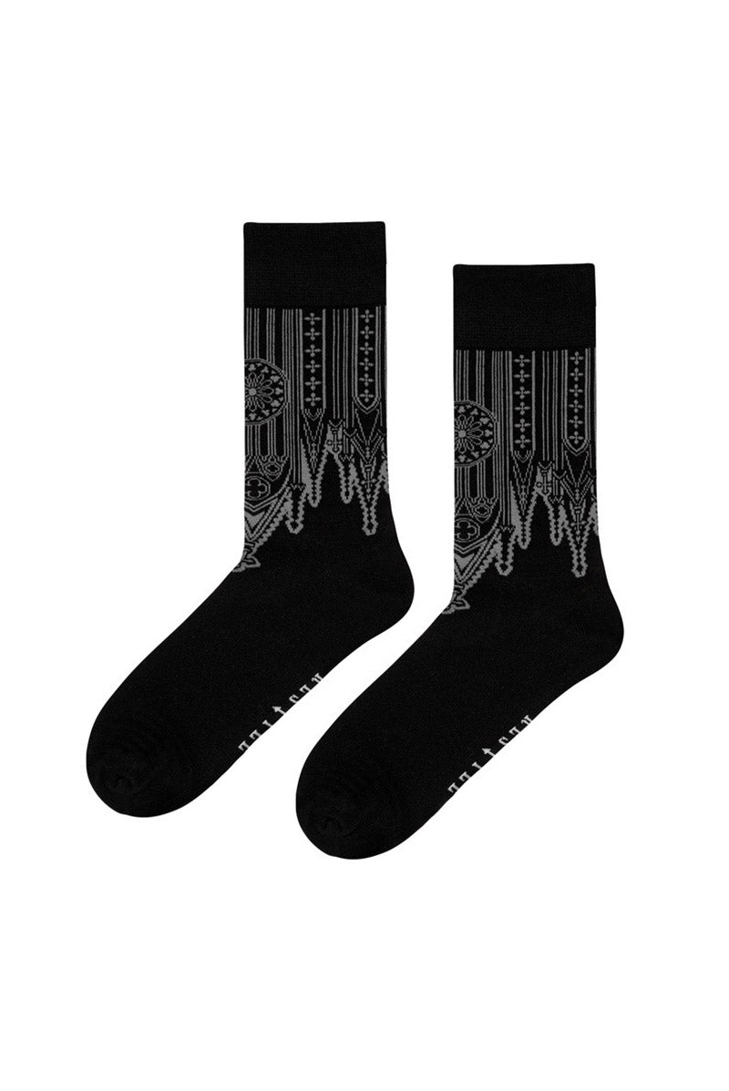 Inverted Cathedral Jacquard Socks