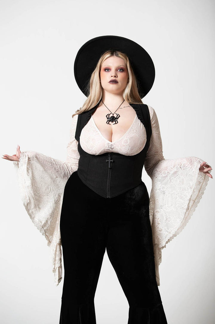 Isobella Corset Top - womens tops - VampireFreaks - Killstar