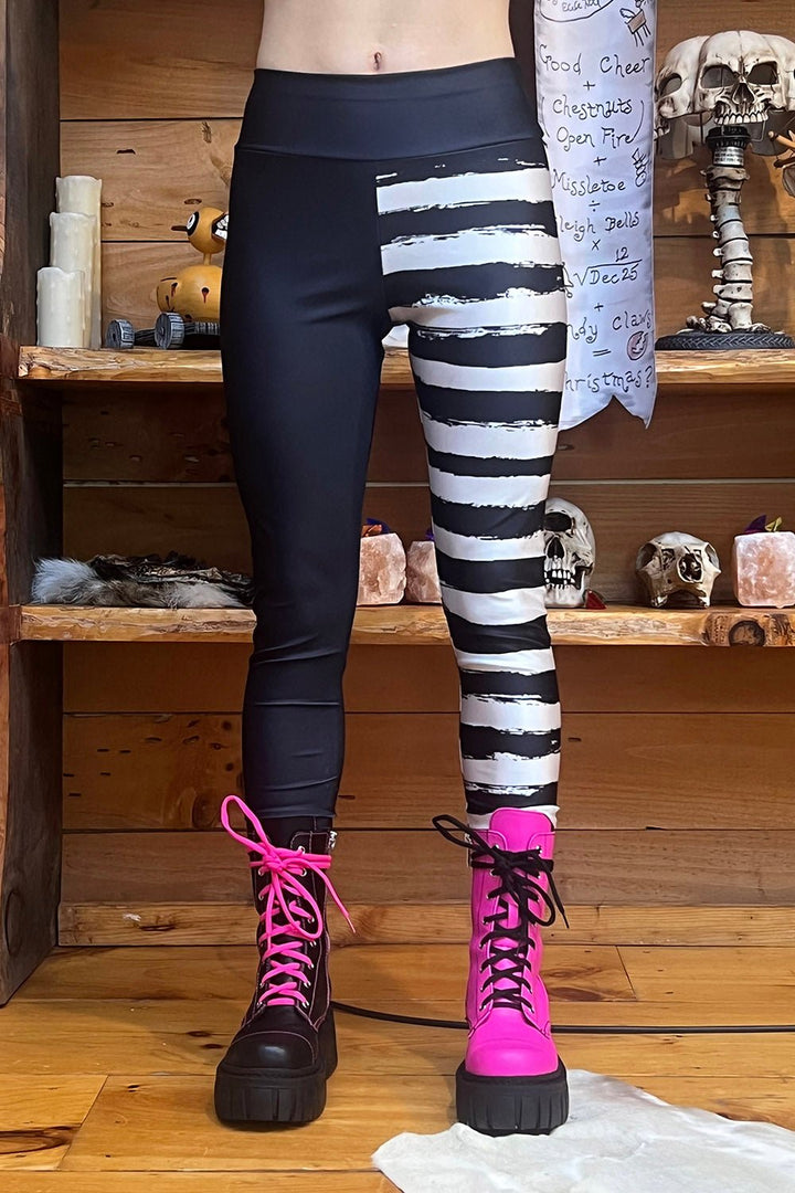 It's Showtime Striped Leggings - womens bottoms - VampireFreaks - VampireFreaks