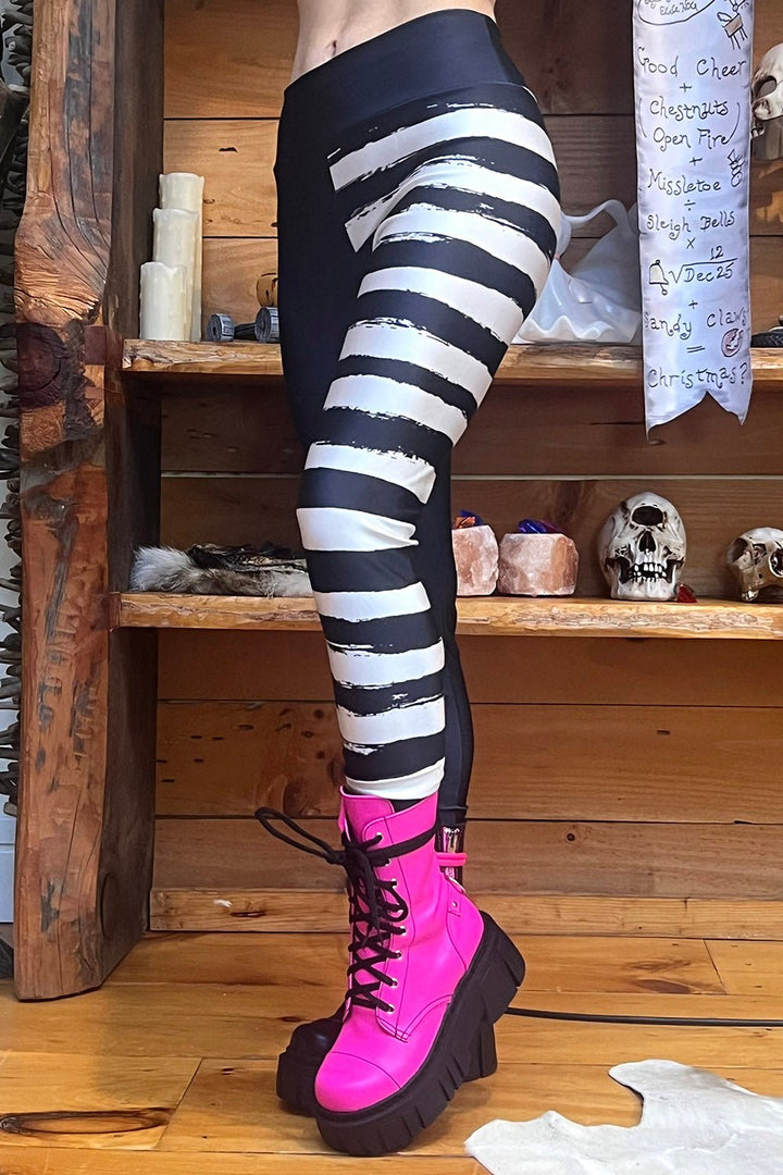 It's Showtime Striped Leggings - womens bottoms - VampireFreaks - VampireFreaks