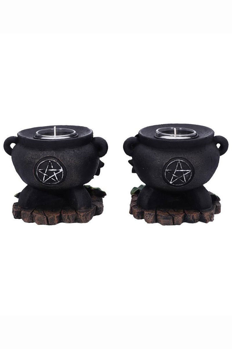 Ivy Cauldron Witches Candle Holders - housewares - VampireFreaks - Nemesis Now