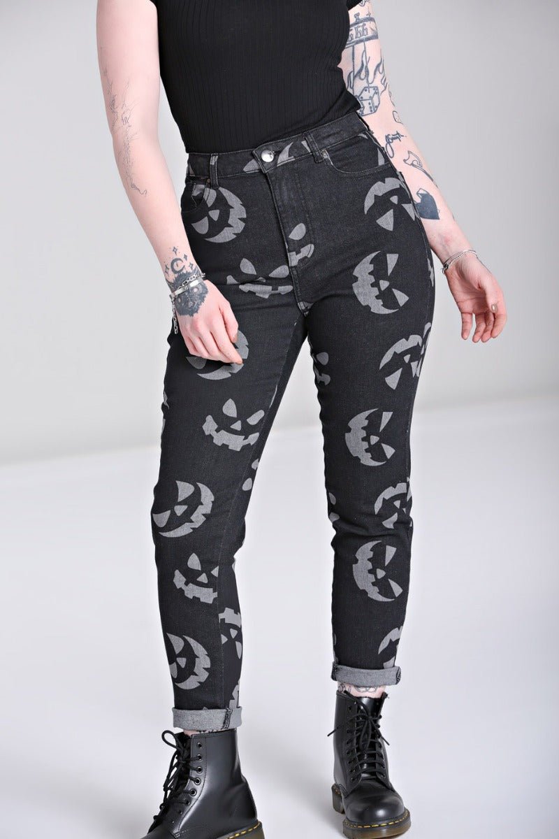 Jack - O - Lantern Jeans - womens bottoms - VampireFreaks - Hell Bunny