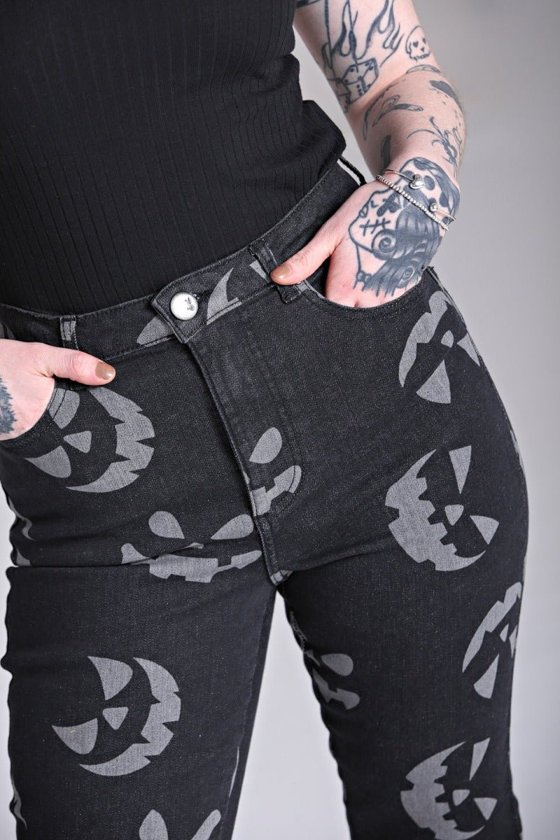 Jack - O - Lantern Jeans - womens bottoms - VampireFreaks - Hell Bunny