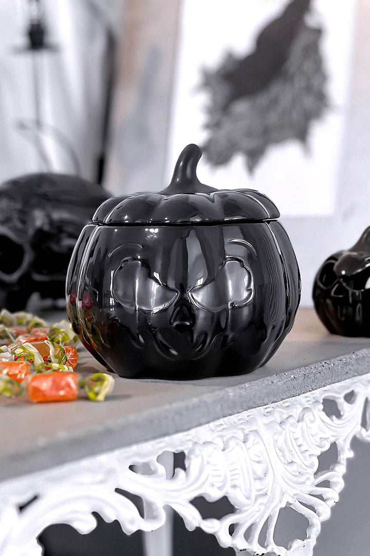 Jack O'Lantern Bowl With Lid - housewares - VampireFreaks - Killstar