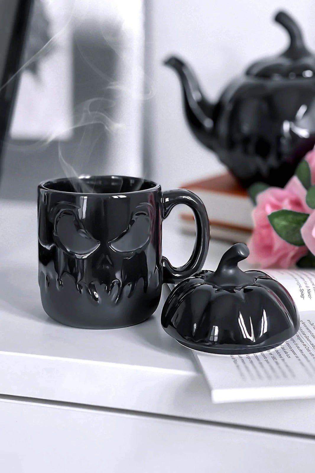 Jack O'Lantern Mug [WITH LID] - housewares - VampireFreaks - Killstar