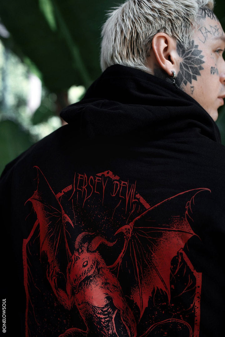 Jersey Devil Hoodie [Zipper or Pullover] - mens outerwear - VampireFreaks - VampireFreaks