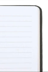 Lined journal with black cover with raven