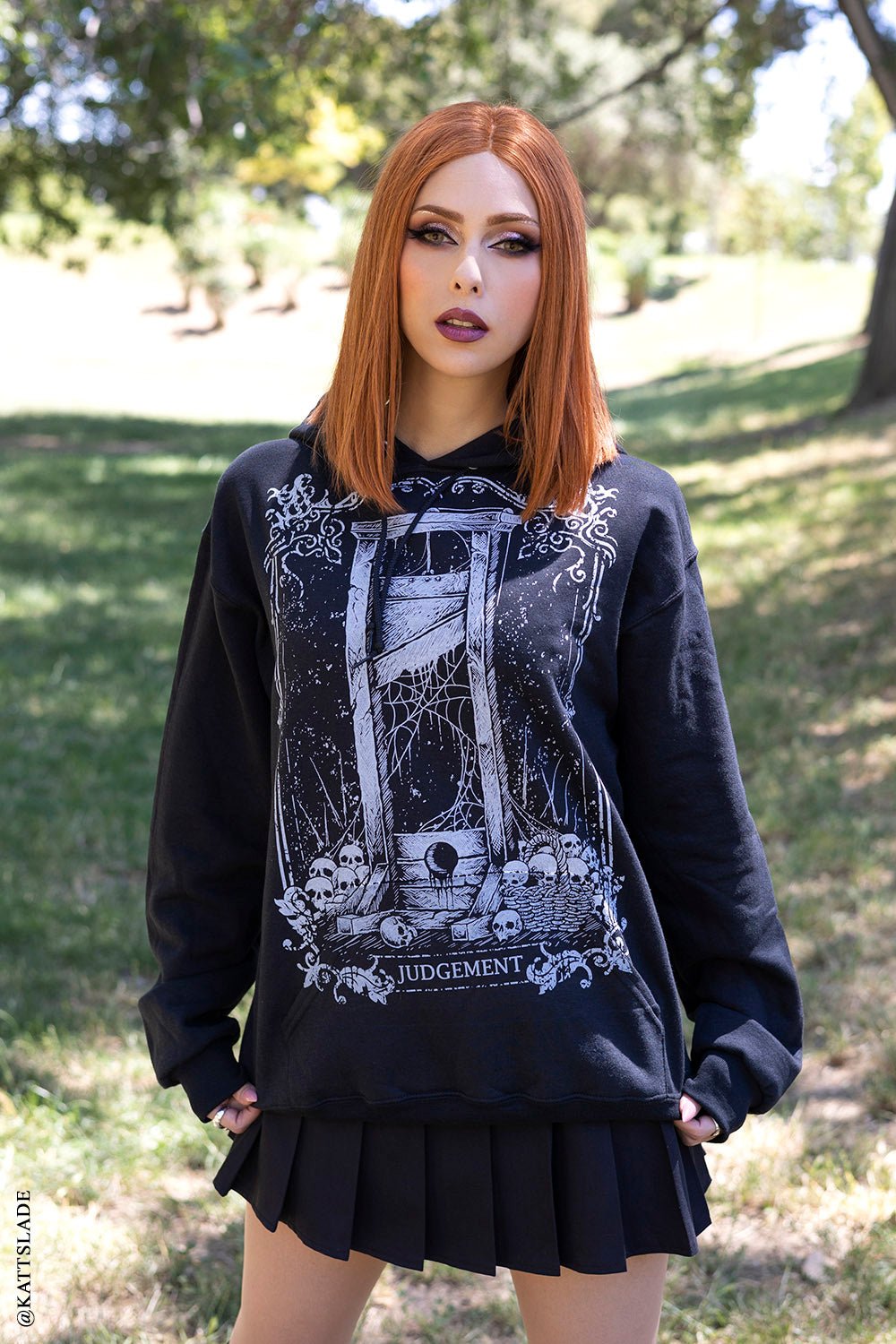 Judgement Guillotine Tarot Card Hoodie - mens outerwear - VampireFreaks - VampireFreaks