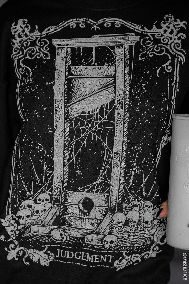 Judgement Guillotine Tarot Card Hoodie - mens outerwear - VampireFreaks - VampireFreaks