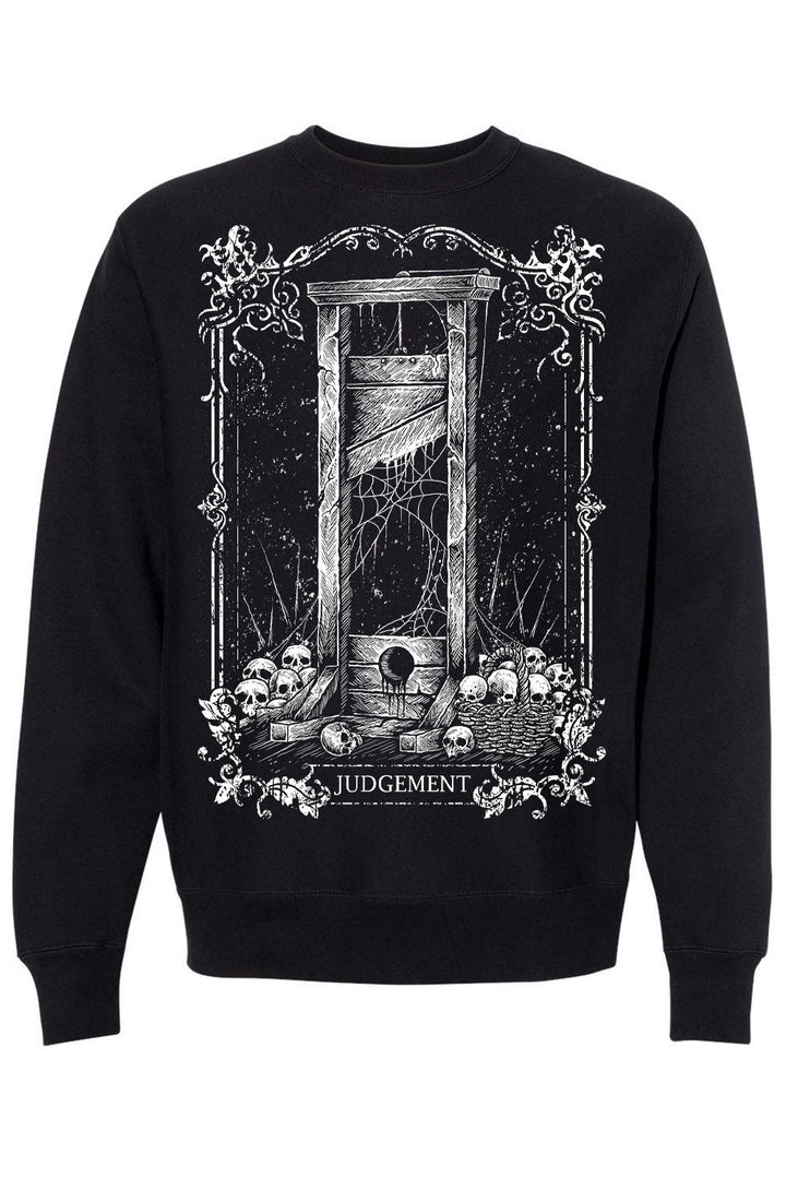 Judgement Guillotine Tarot Card Sweatshirt - mens outerwear - VampireFreaks - VampireFreaks