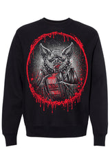 bat drinking blood juice box emo sweatshirt