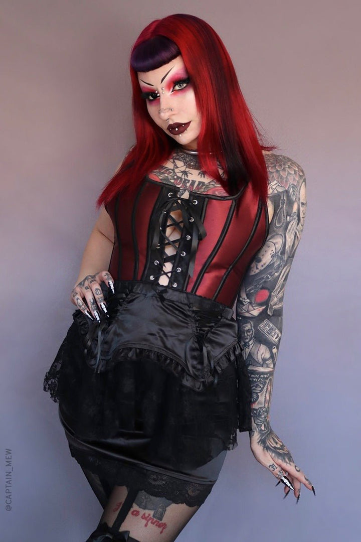 Juliet Mini Slip Skirt - skirts - VampireFreaks - Forest Ink