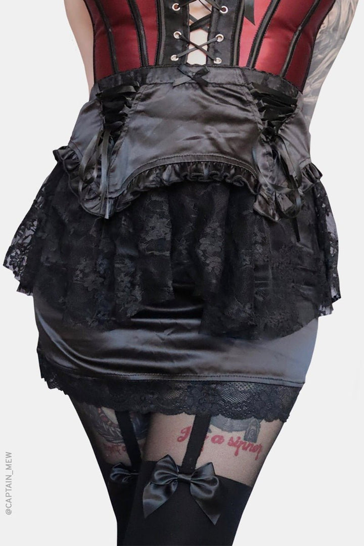 Juliet Mini Slip Skirt - skirts - VampireFreaks - Forest Ink