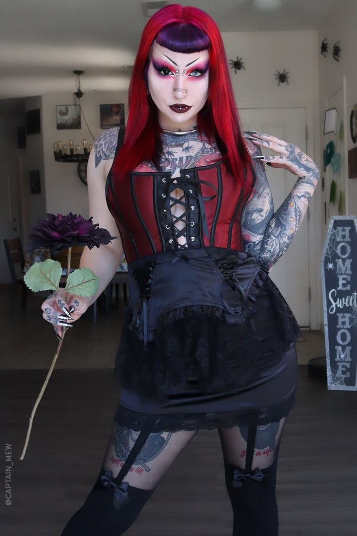 Juliet Mini Slip Skirt - skirts - VampireFreaks - Forest Ink