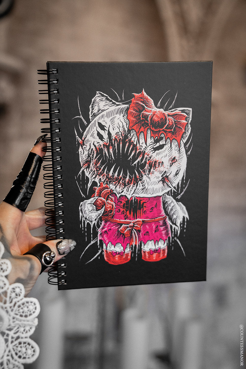 creepy cat journal 