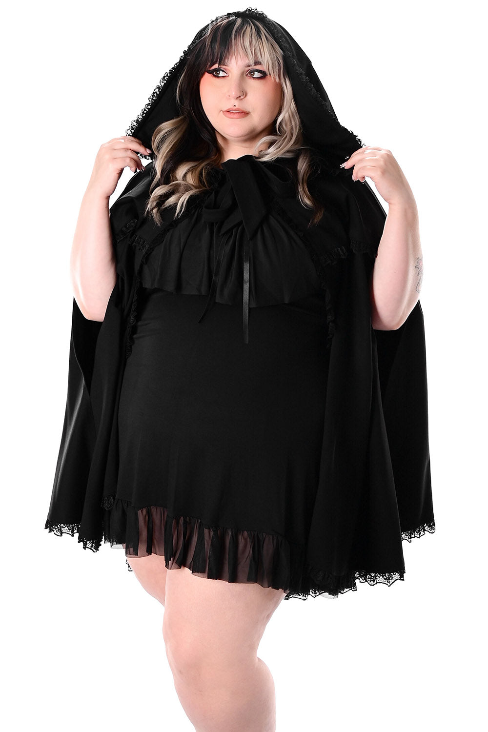 Kiki Lace Trim Cape