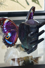 dark purple butterfly hair clips